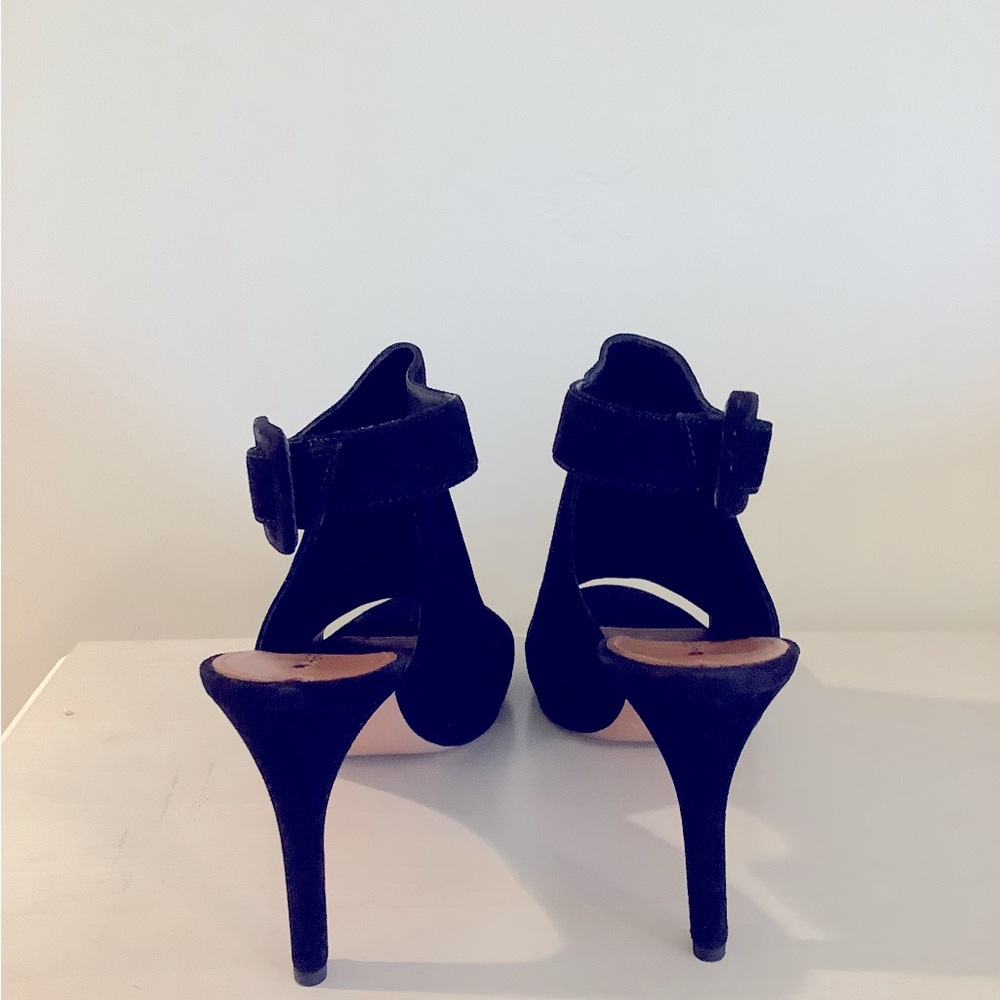 Via Spiga Black Suede Slingback Heels - Picture 3 of 6